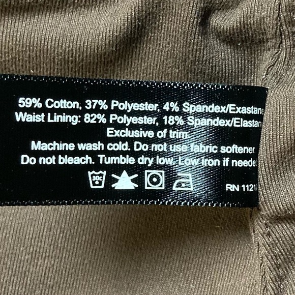 SPANX Chocolate Brown Corduroy‎ Leggings Slim Fit Wide Waistband - Picture 6 of 10